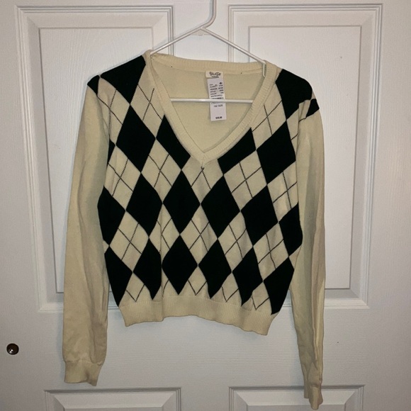 NWT John Galt V-Neck Argyle Sweater - Picture 2 of 5
